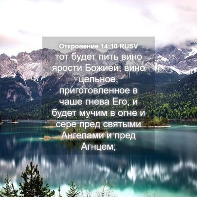Picture 04 - Откровение 14:10 RUSV - тот будет пить вино ярости - Bible Verse Picture