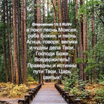 Picture 04 - Откровение 15:3 RUSV - и поют песнь Моисея, раба - Bible Verse Picture