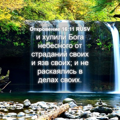 Picture 04 - Откровение 16:11 RUSV - и хулили Бога небесного от - Bible Verse Picture