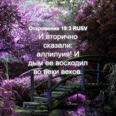 Picture 04 - Откровение 19:3 RUSV - И вторично сказали: - Bible Verse Picture