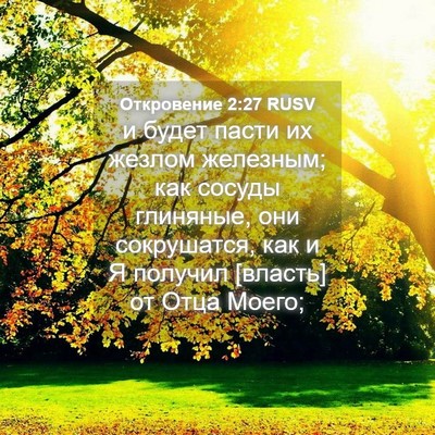 Picture 04 - Откровение 2:27 RUSV - и будет пасти их жезлом - Bible Verse Picture