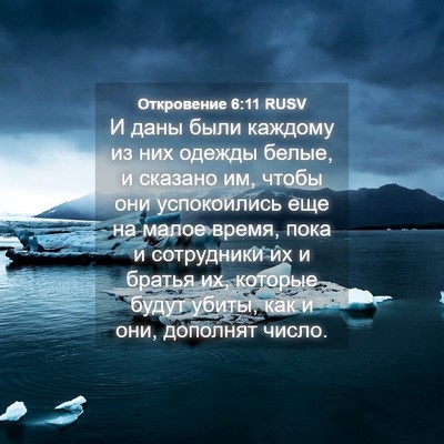 Picture 04 - Откровение 6:11 RUSV - И даны были каждому из них - Bible Verse Picture