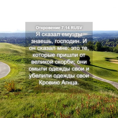 Picture 04 - Откровение 7:14 RUSV - Я сказал ему: ты знаешь, - Bible Verse Picture