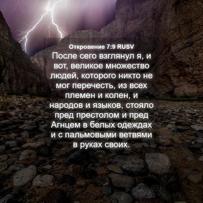 Picture 04 - Откровение 7:9 RUSV - После сего взглянул я, и - Bible Verse Picture