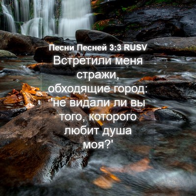 Picture 04 - Песни Песней 3:3 RUSV - Встретили меня стражи, - Bible Verse Picture