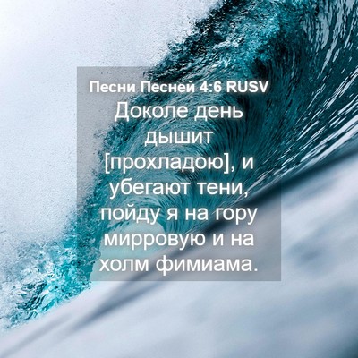 Picture 04 - Песни Песней 4:6 RUSV - Доколе день дышит - Bible Verse Picture