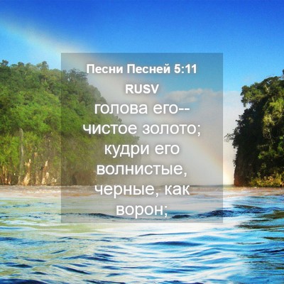 Picture 04 - Песни Песней 5:11 RUSV - голова его--чистое золото; - Bible Verse Picture