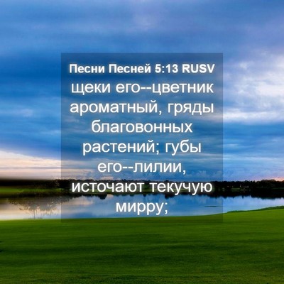 Picture 04 - Песни Песней 5:13 RUSV - щеки его--цветник - Bible Verse Picture