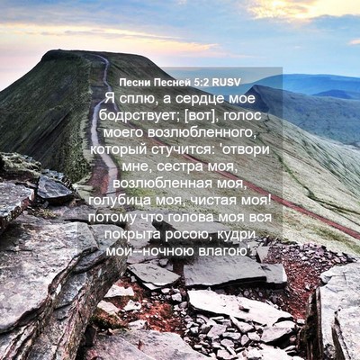 Picture 04 - Песни Песней 5:2 RUSV - Я сплю, а сердце мое - Bible Verse Picture
