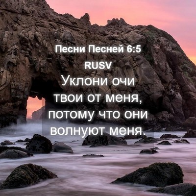 Picture 04 - Песни Песней 6:5 RUSV - Уклони очи твои от меня, - Bible Verse Picture