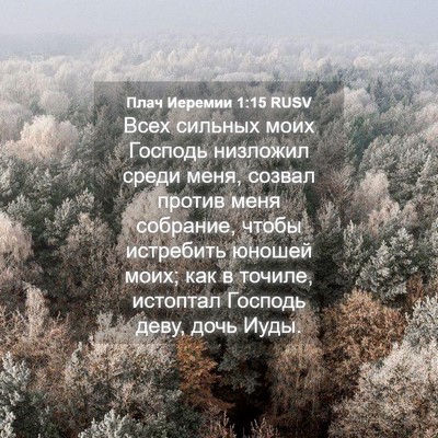 Picture 04 - Плач Иеремии 1:15 RUSV - Всех сильных моих Господь - Bible Verse Picture