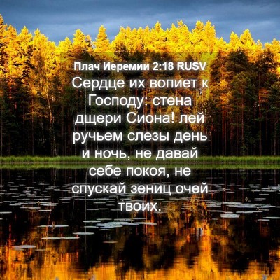Picture 04 - Плач Иеремии 2:18 RUSV - Сердце их вопиет к Господу: - Bible Verse Picture