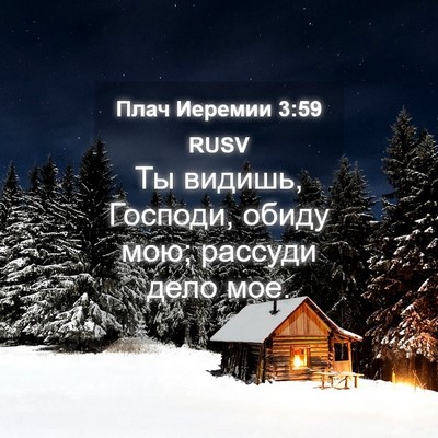 Picture 04 - Плач Иеремии 3:59 RUSV - Ты видишь, Господи, обиду - Bible Verse Picture