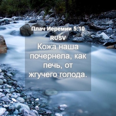Picture 04 - Плач Иеремии 5:10 RUSV - Кожа наша почернела, как - Bible Verse Picture