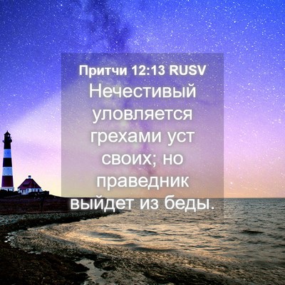 Picture 04 - Притчи 12:13 RUSV - Нечестивый уловляется - Bible Verse Picture