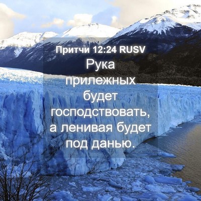 Picture 04 - Притчи 12:24 RUSV - Рука прилежных будет - Bible Verse Picture