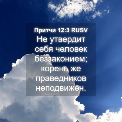 Picture 04 - Притчи 12:3 RUSV - Не утвердит себя человек - Bible Verse Picture