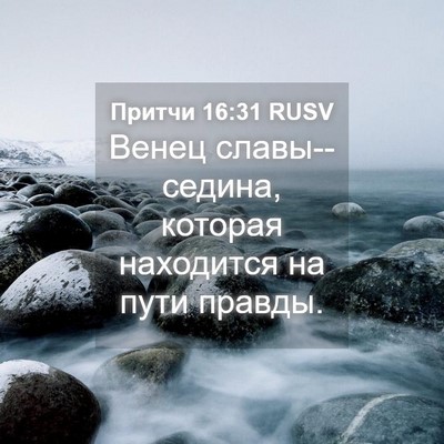 Picture 04 - Притчи 16:31 RUSV - Венец славы--седина, - Bible Verse Picture