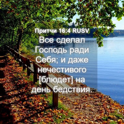 Picture 04 - Притчи 16:4 RUSV - Все сделал Господь ради - Bible Verse Picture