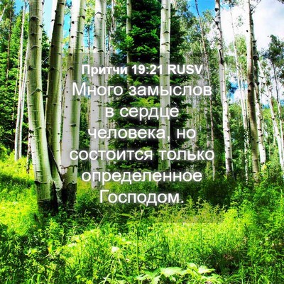 Picture 04 - Притчи 19:21 RUSV - Много замыслов в сердце - Bible Verse Picture