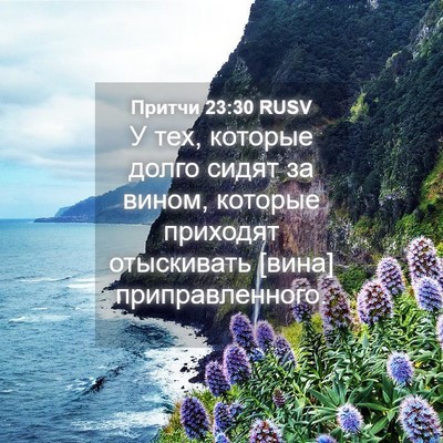 Picture 04 - Притчи 23:30 RUSV - У тех, которые долго сидят - Bible Verse Picture