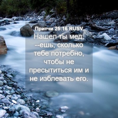 Picture 04 - Притчи 25:16 RUSV - Нашел ты мед, --ешь, сколько - Bible Verse Picture