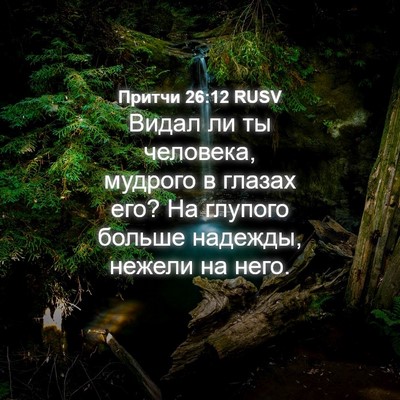 Picture 04 - Притчи 26:12 RUSV - Видал ли ты человека, - Bible Verse Picture