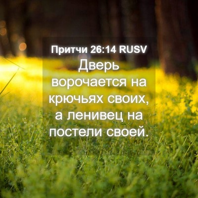 Picture 04 - Притчи 26:14 RUSV - Дверь ворочается на - Bible Verse Picture