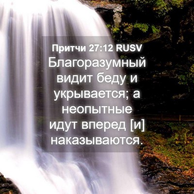 Picture 04 - Притчи 27:12 RUSV - Благоразумный видит беду и - Bible Verse Picture