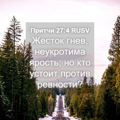 Picture 04 - Притчи 27:4 RUSV - Жесток гнев, неукротима - Bible Verse Picture