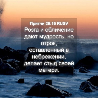 Picture 04 - Притчи 29:15 RUSV - Розга и обличение дают - Bible Verse Picture