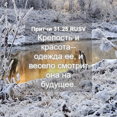 Picture 04 - Притчи 31:25 RUSV - Крепость и красота--одежда - Bible Verse Picture