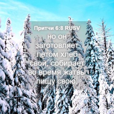 Picture 04 - Притчи 6:8 RUSV - но он заготовляет летом - Bible Verse Picture
