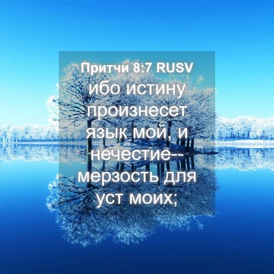 Picture 04 - Притчи 8:7 RUSV - ибо истину произнесет язык - Bible Verse Picture
