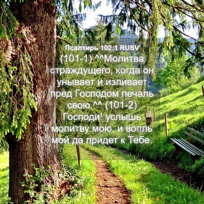 Picture 04 - Псалтирь 102:1 RUSV - (101-1) ^^Молитва страждущего, - Bible Verse Picture