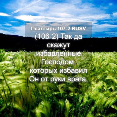 Picture 04 - Псалтирь 107:2 RUSV - (106-2) Так да скажут - Bible Verse Picture