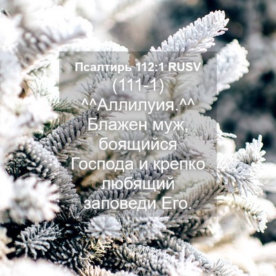 Picture 04 - Псалтирь 112:1 RUSV - (111-1) ^^Аллилуия.^^ Блажен - Bible Verse Picture