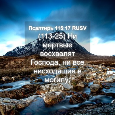 Picture 04 - Псалтирь 115:17 RUSV - (113-25) Ни мертвые восхвалят - Bible Verse Picture