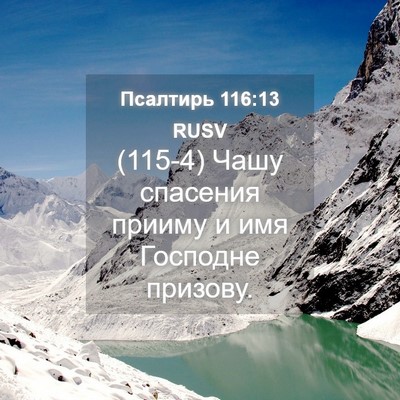Picture 04 - Псалтирь 116:13 RUSV - (115-4) Чашу спасения прииму и - Bible Verse Picture