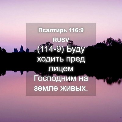 Picture 04 - Псалтирь 116:9 RUSV - (114-9) Буду ходить пред лицем - Bible Verse Picture