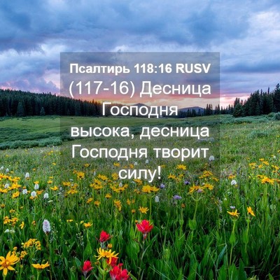 Picture 04 - Псалтирь 118:16 RUSV - (117-16) Десница Господня - Bible Verse Picture
