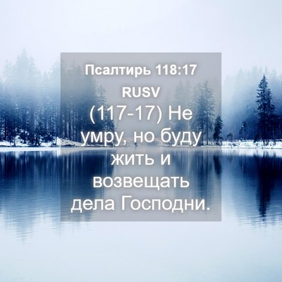 Picture 04 - Псалтирь 118:17 RUSV - (117-17) Не умру, но буду жить и - Bible Verse Picture