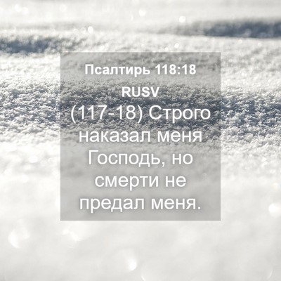 Picture 04 - Псалтирь 118:18 RUSV - (117-18) Строго наказал меня - Bible Verse Picture
