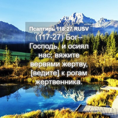 Picture 04 - Псалтирь 118:27 RUSV - (117-27) Бог--Господь, и осиял - Bible Verse Picture