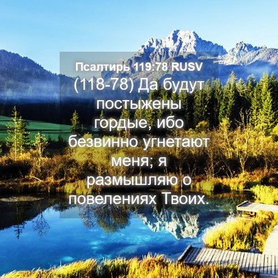 Picture 04 - Псалтирь 119:78 RUSV - (118-78) Да будут постыжены - Bible Verse Picture
