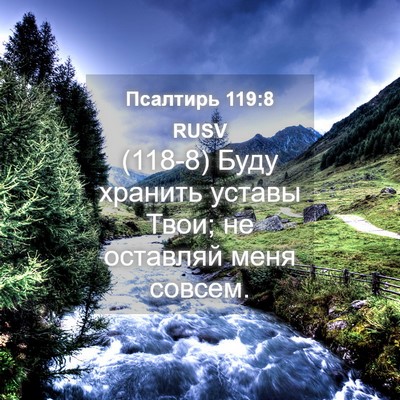 Picture 04 - Псалтирь 119:8 RUSV - (118-8) Буду хранить уставы - Bible Verse Picture