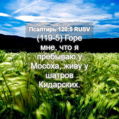 Picture 04 - Псалтирь 120:5 RUSV - (119-5) Горе мне, что я - Bible Verse Picture