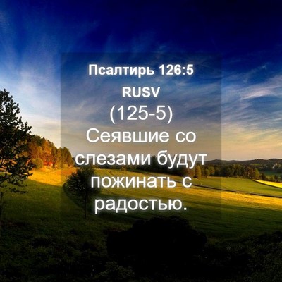 Picture 04 - Псалтирь 126:5 RUSV - (125-5) Сеявшие со слезами - Bible Verse Picture