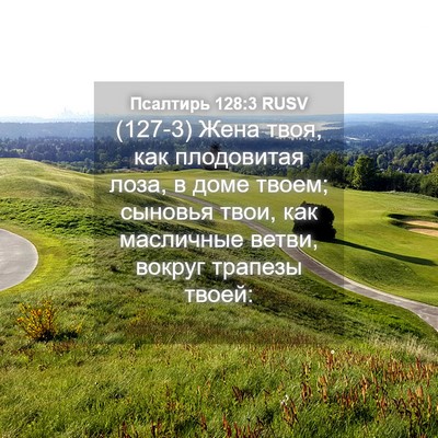Picture 04 - Псалтирь 128:3 RUSV - (127-3) Жена твоя, как - Bible Verse Picture