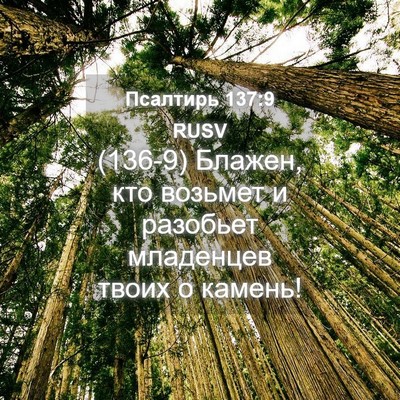 Picture 04 - Псалтирь 137:9 RUSV - (136-9) Блажен, кто возьмет и - Bible Verse Picture